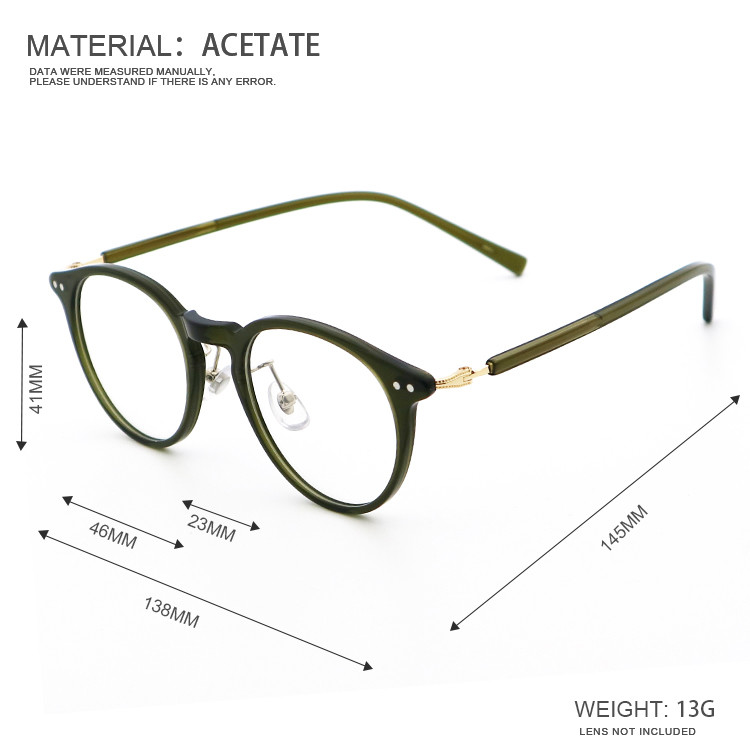 Personality Unique Handmade Acetate Optical Frames Unisex MR 98A06
