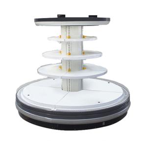 China 360-Degree Circular Display Island Cabinets For Chilled Beverages Fruits And Dairy Products wholesale