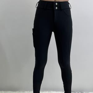 China XXS-XL Black Top Quality Pocket Buttton Horse Equestrian Riding Breeches women wholesale