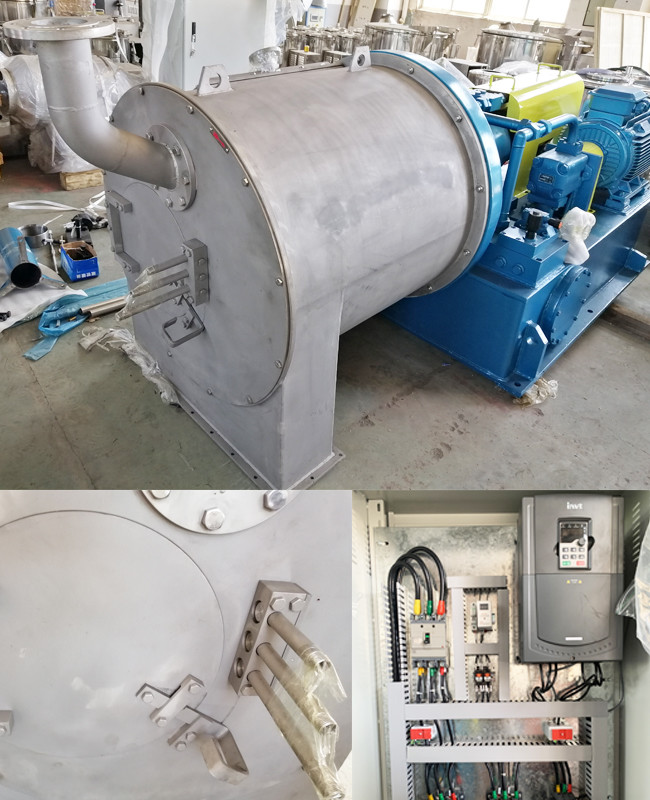 Two Stage Continuous Sea Salt Separation Processing Horizontal Piston Pusher Centrifuge