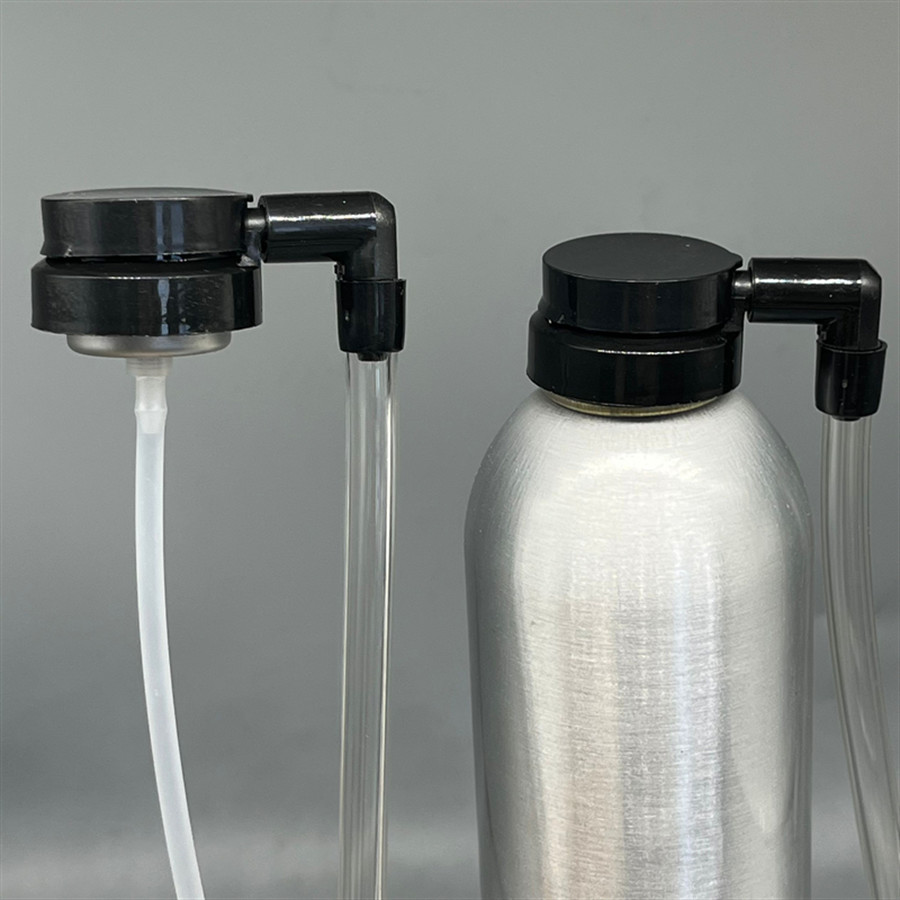 Compact Ergonomic Tire Inflator Valve Actuator for Portable Air Pumps with Quick-Connect Coupling