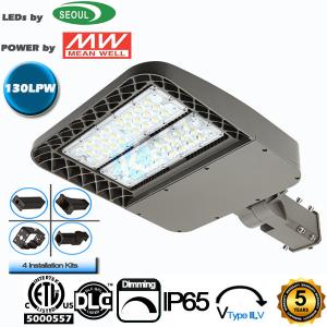 China ETL DLC CE Listed LED Area Light 60W 130Lm/W Efficiency Street Lighting Fixtures wholesale