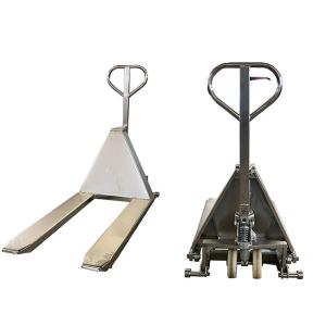 China Manual 1000kg Stainless Steel Pallet Truck Lifting Height 31.50'' wholesale