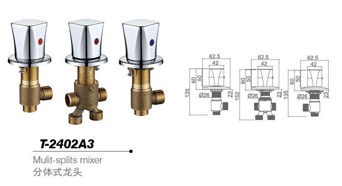 Bathtub mixer,Faucet,cold/hot water basin tap T-2402A3