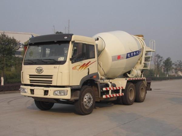 Quality 8 - 10cbm Faw Auto Truck Mounted Concrete Mixer 6x4 HZZ5250GJBJF for sale