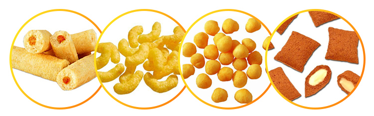 Automatic Core Filled Snack Puffed Corn Rice Puff Extruder Snack Food Making Machine