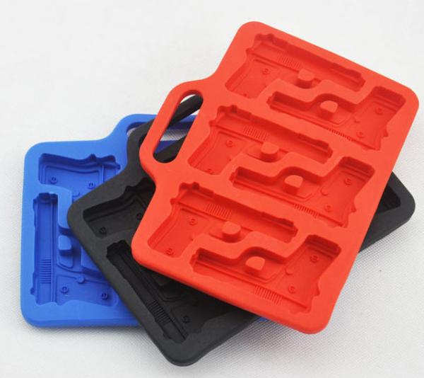 Silicone manufacturer Silicone mold 6 cups hand gun shape Silicone ice mold SB