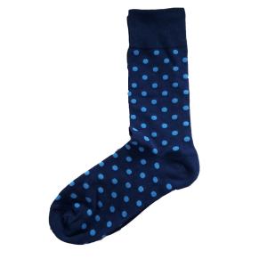 China Blue Dot Man's Crew Socks wholesale