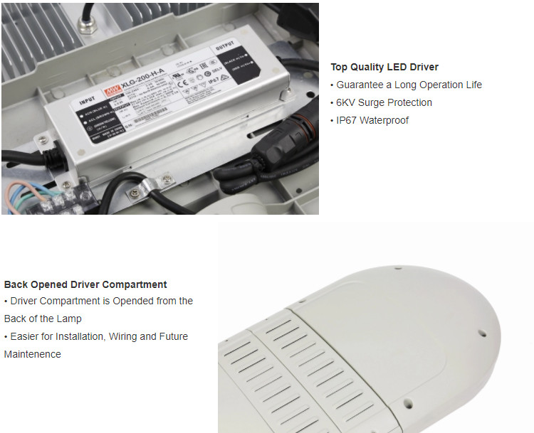 Ultra Bright High Power LED Street Light Rainproof -20 - 60℃ Working Temperature