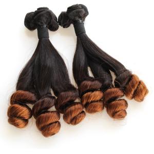 China Grade 7A Virgin Hair Weft Loose Wave Ombre Color Brazilian Hair With Factory Price wholesale