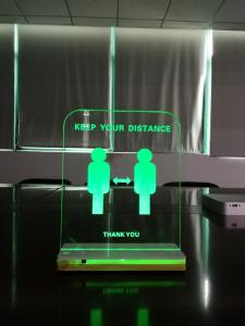 China Transparent Table Stand Acrylic 28 * 22cm Led Word Sign wholesale