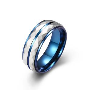 China Punk Line Stainless Steel Ring Personality Fidget Spinner Rings For Women Men wholesale