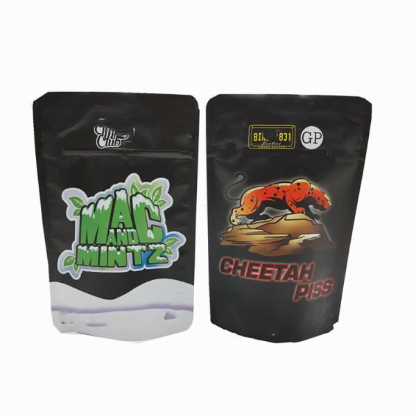 Child Proof Mylar ziplockk Pouches Waterproof Resealable Edible Packaging Bags