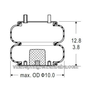 China Double Convoluted Air Spring/Air Suspension 2B9-254/FD200-25 463 W01-358-6946 wholesale