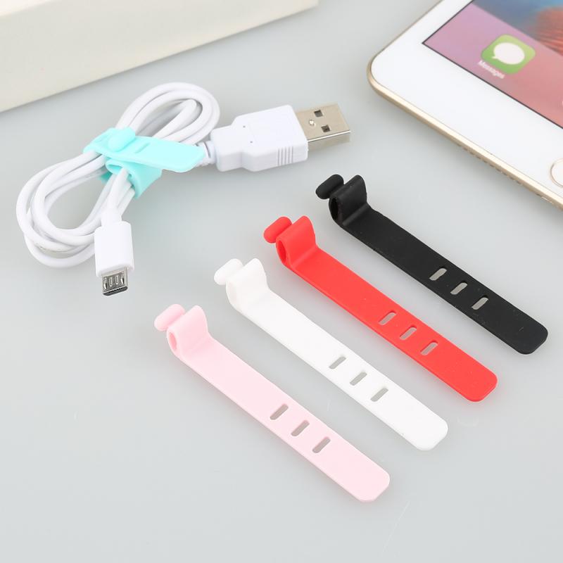 1.5mm-2.0mm Oval Silicone Self Gripping Cable Ties 6.5cm 7.4cm