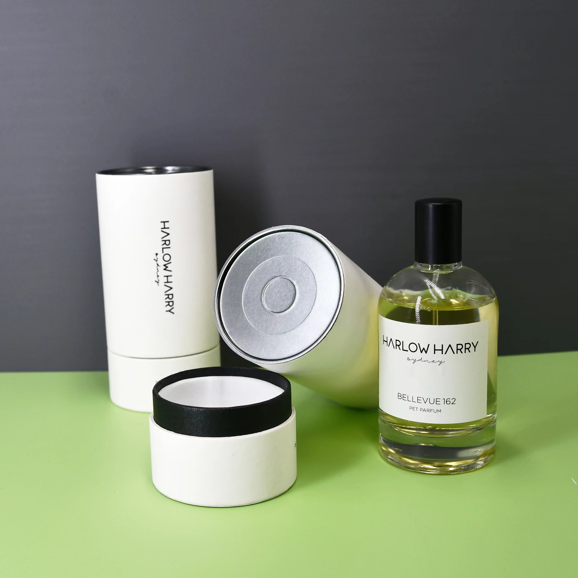 Durable Cosmetic Cylindrical Paper Tube Box , Perfume Paper Cylinder Packaging And Bottle
