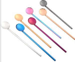 China Food Grade Reusable Stainless Steel Straws With Spoon Customized Size wholesale