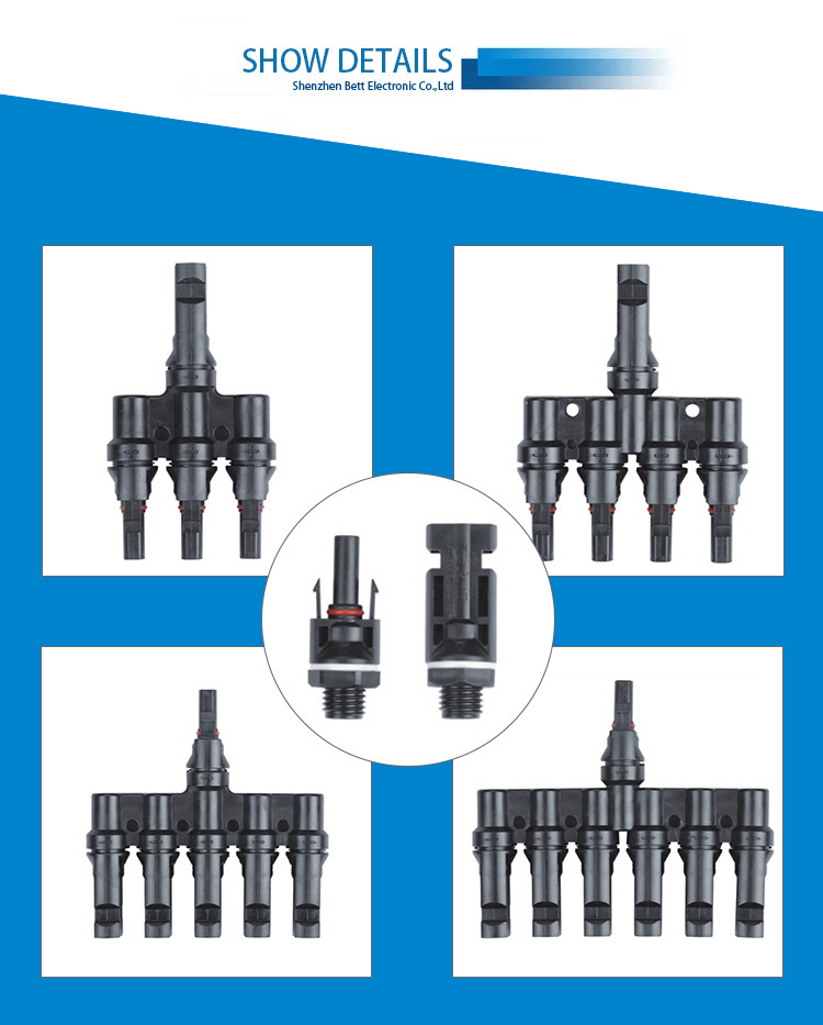 MC4 Solar Photovoltaic Pv Cable Connector With Fuse For Solar System