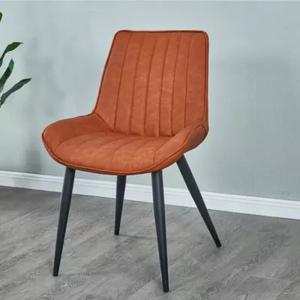 China Italian Minimalism Modern Leather Dining Chairs Aging Resistance wholesale