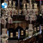 Antique Crystal Glass Candelabra Table Centerpiece 13 Arms Crystal Glass