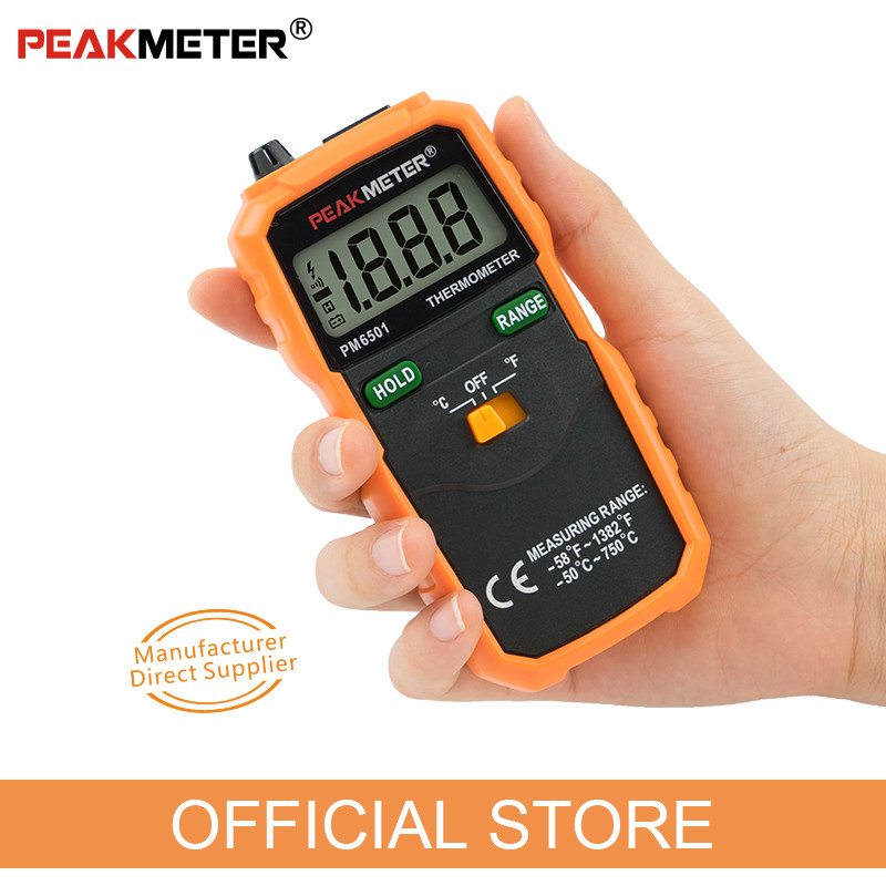 Industrial K - Type Digital Thermometer Humidity Meter Mini Probe And Data Hold