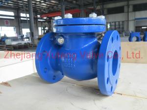China Carbon Steel Body Flange Swing Check Valve Pn16 H44W with Reversing Flow Direction wholesale