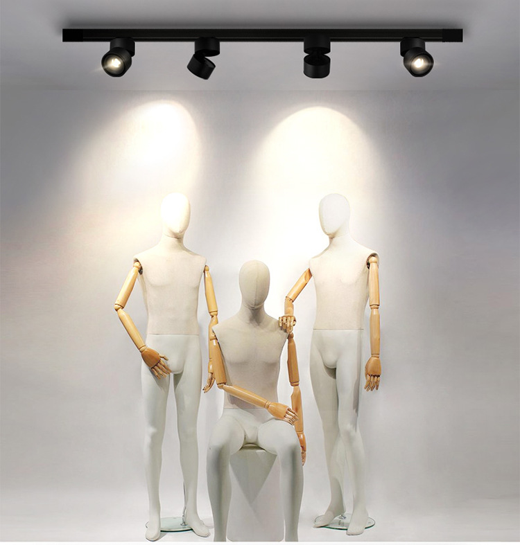 new design 12W cob led track light 360 degree rotated 90 degree folded track light downlight