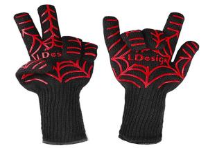 China Red Silicone Gloves Heat Resistant Work Gloves Anti Slip Machine Washable wholesale