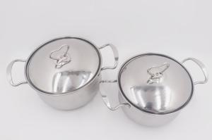 China 4pcs Cookware set stainless steel soup pot kitchen metal stockpot with steel lid wholesale