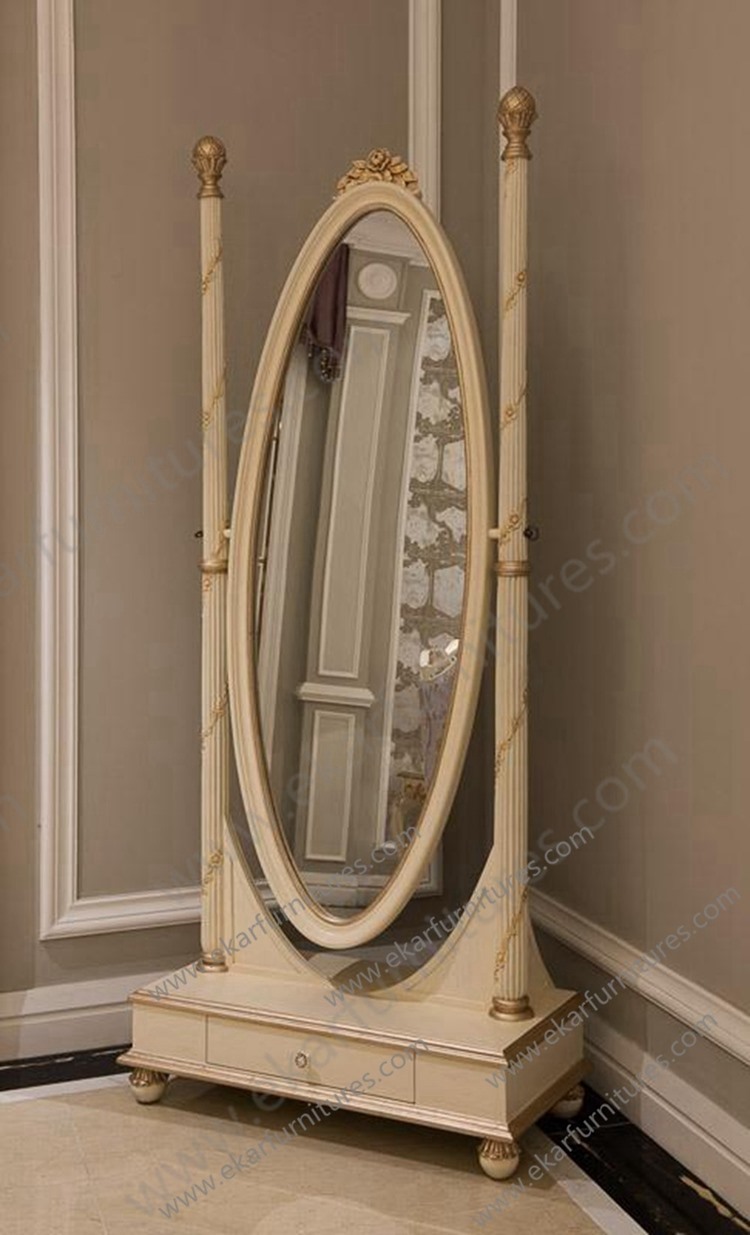 Hot Sale Bedroom Furniture Price Glass Mirror Bedside Tables FV-103B