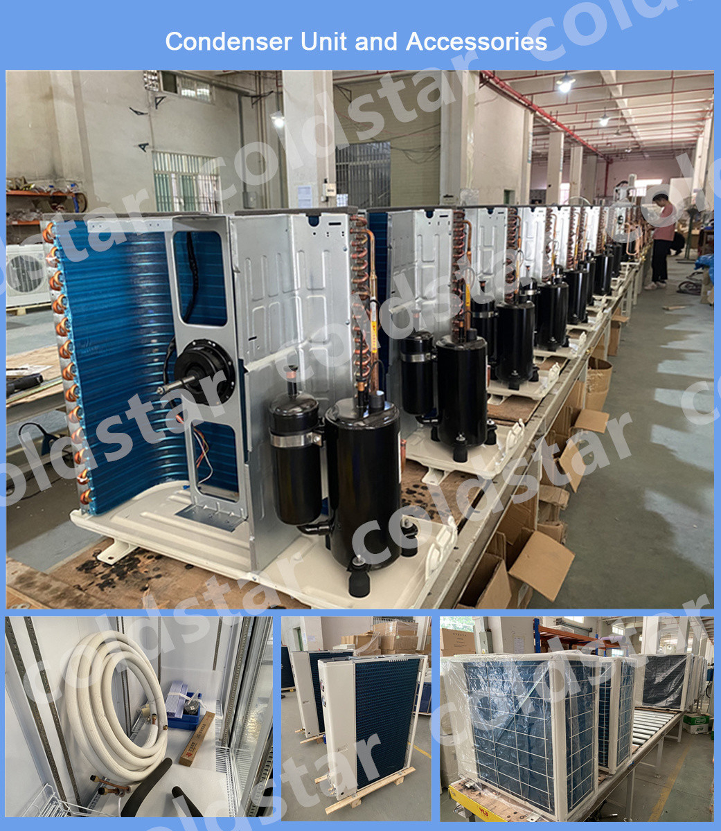 Supermarket Refrigerated Showcase Glass Door Cold Room