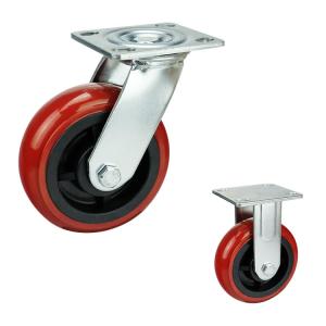 China 300kg Loading 200mm Heavy Duty Casters With Swivel Plate wholesale
