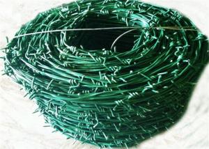 China 10kg Double Strand Twisted 2.0mm PVC Coated Barbed Wire wholesale