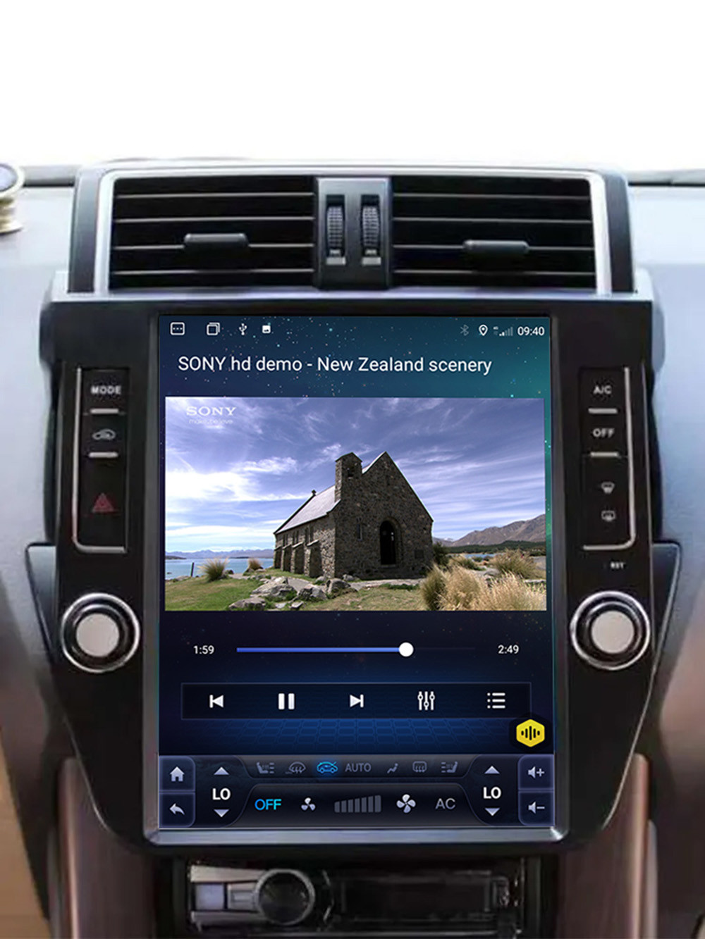 8G+128G 12.1'' Android Touch Screen Multimedia Player Carplay For Toyota Prado