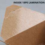 Disposable Takeaway Craft Paper Lunch Food Box Paper Meal Box Standard