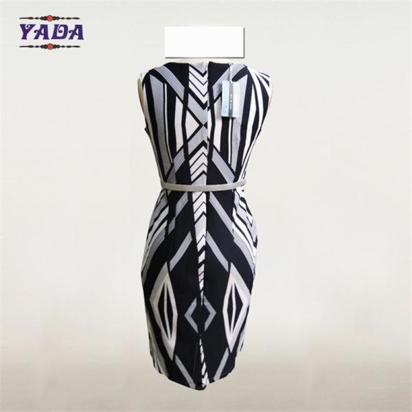 2018 geometric print design fashion clothing dresses lady for fat women