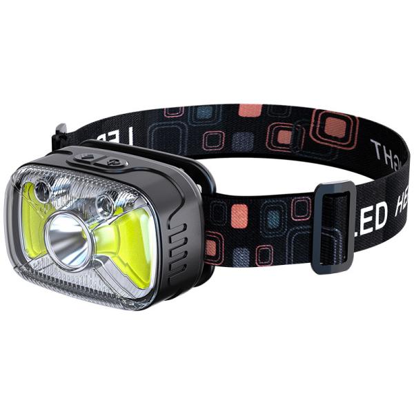 White Red Light Waterproof 1200LM Bright LED Rechargeable Headlamp Flashlight