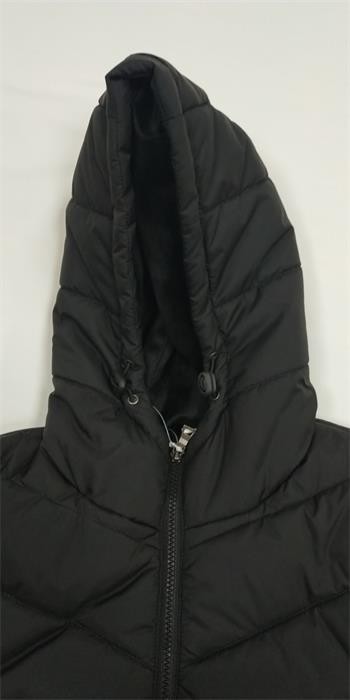 High Shine Mens Hooded Padded Jacket Sports Long Padded Navy Coat Thin
