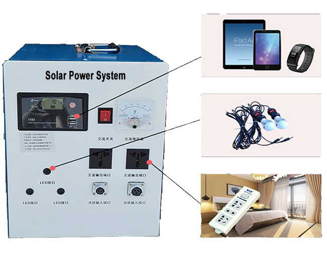 5V 12V DC Portable Solar Power Systems 3000W Lead Acid Battery For Mobile / PC Charging