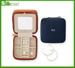 10x10x5cm High quality PU Leather Red Travel Jewelry Case with holiday gift wrap