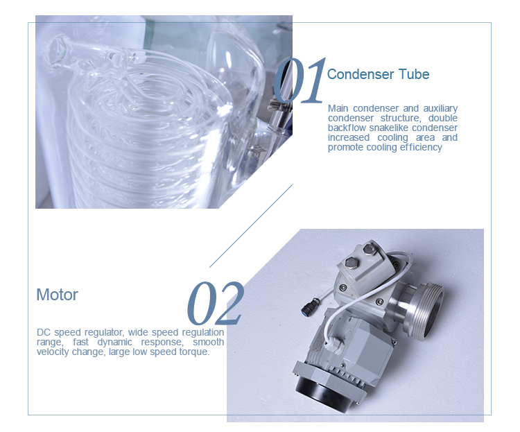 laboratory distillation column double effect vacuum evaporator