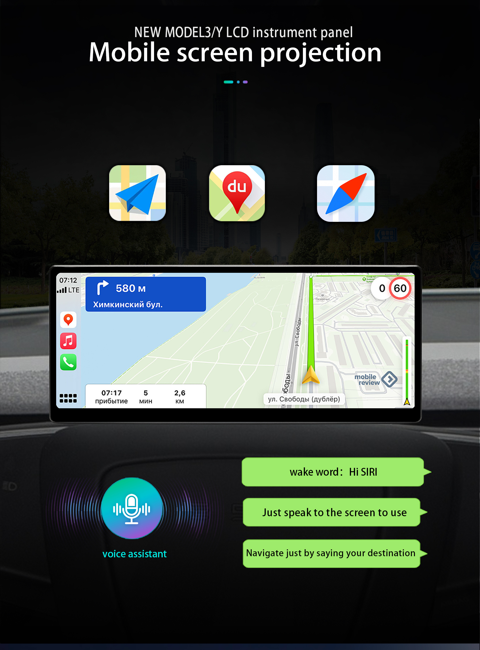 8.9 Inch Car Screen Carplay Linux System For Tesla Model Y / Tesla Model 3