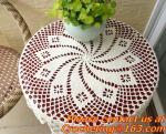 Crochet Round table clothing - table coverhandmade crochet heart doilies,