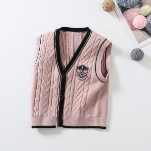 China Baby Sleeveless Coat Warm Clothes Knit Sweater Boy and Girl Cotton Toddler Kids Girls Vest for Winter wholesale