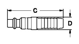0.25'' 2000psi Pneumatic Hose Connector Quick Coupling