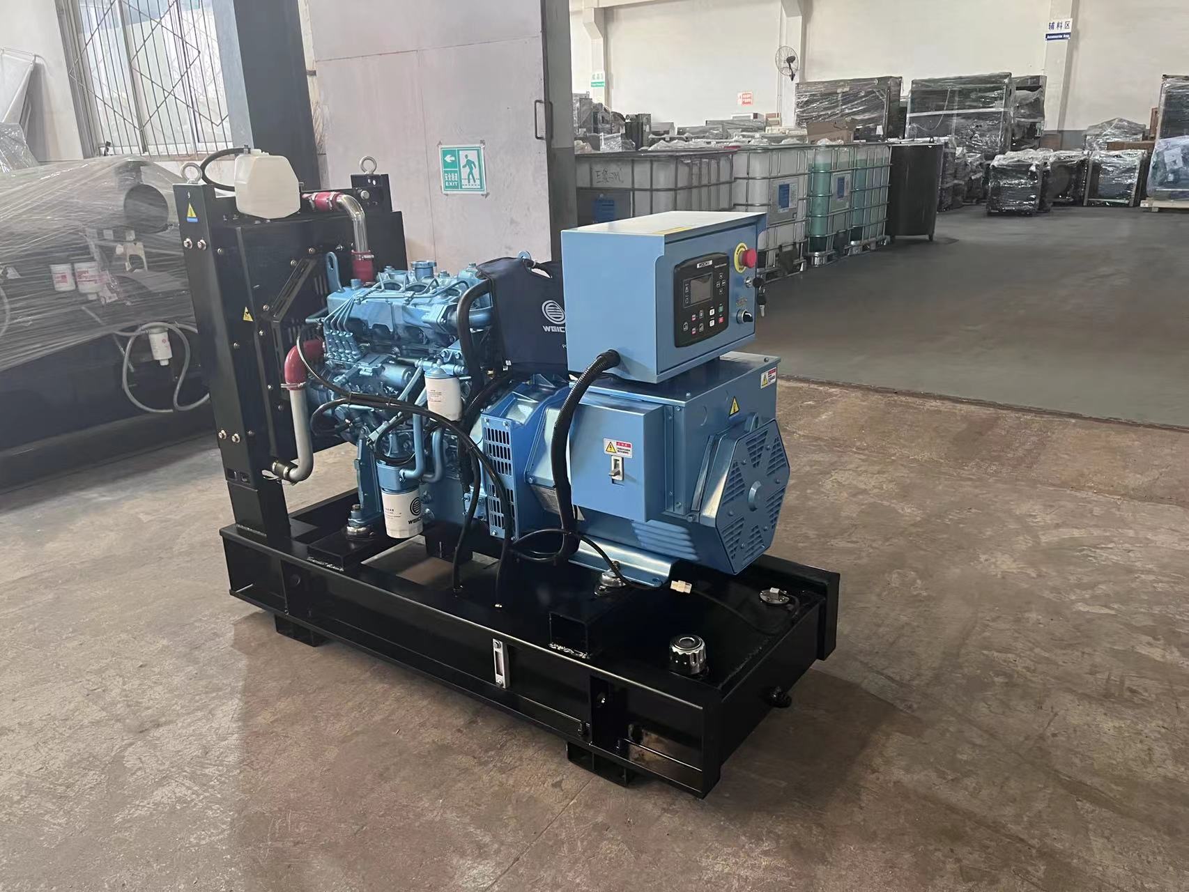 54A Rated Current 1800RPM 37.5KVA Weichai Diesel Generator Set for Large Emergency Backup Power Supply