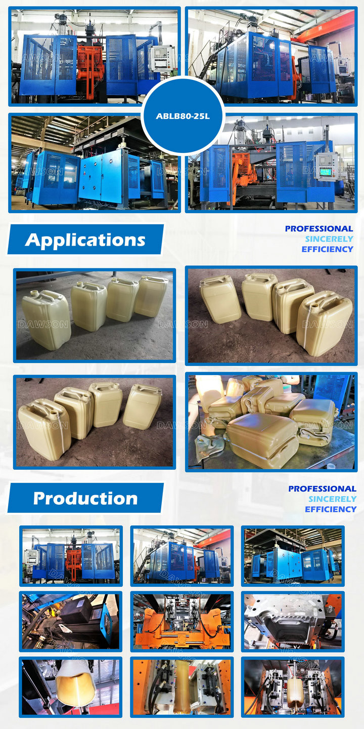 HDPE PP 20L 25L 30L HDPE Jerry Can Drums Blowing Molding Machinery
