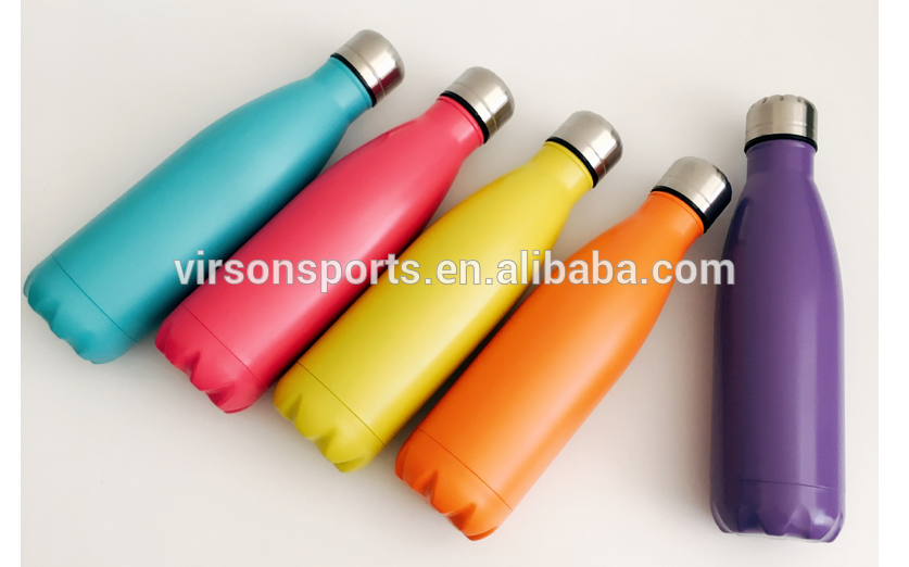 Virson Stainless steel swell outdoor sports water bottle,Double wall cola shape insulated