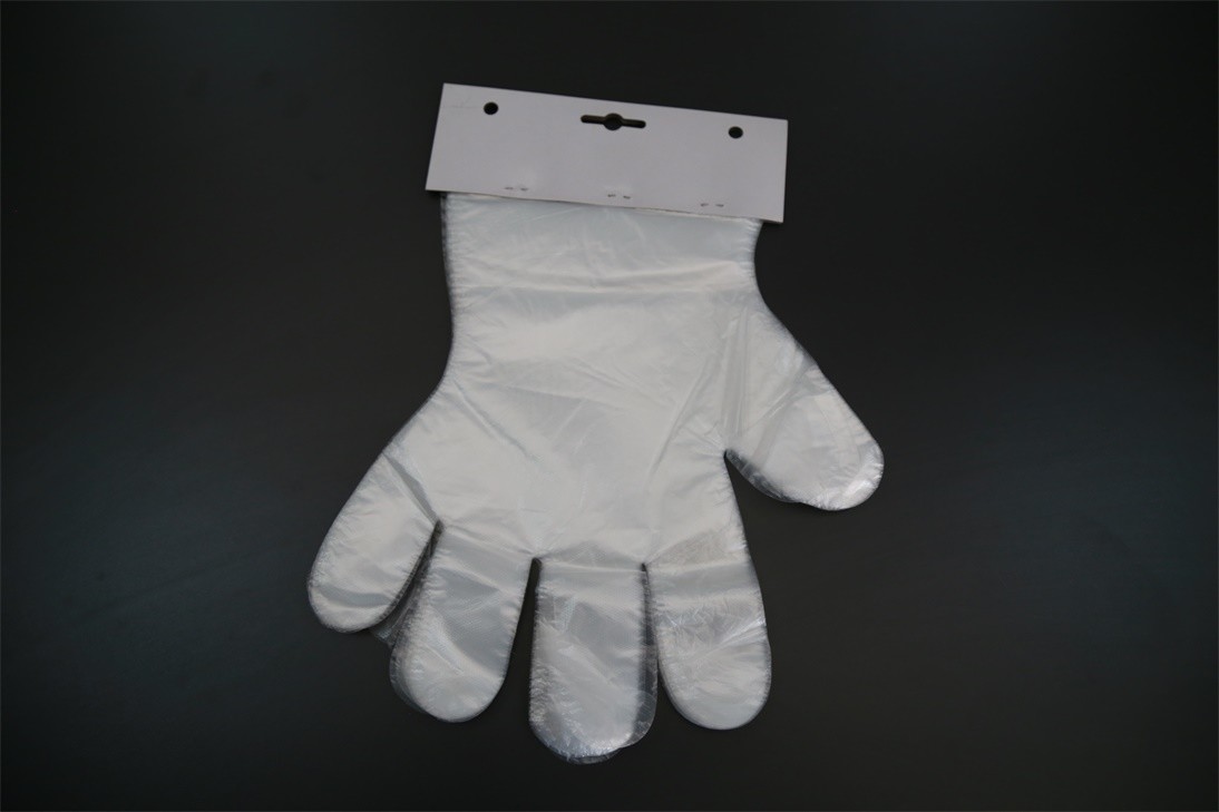 Embossed Disposable PE Gloves For Food Service , Clear Plastic Disposable Gloves