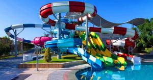 China Outdoor Swimming Pool Accessories Kids Small Playground For Children Play Set Water Slides wholesale